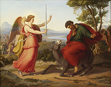 El adversario Shatan deteniendo a Balaam por Gustave Jaeger
