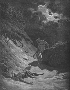 Cain mata a Abel ilustración de Doré